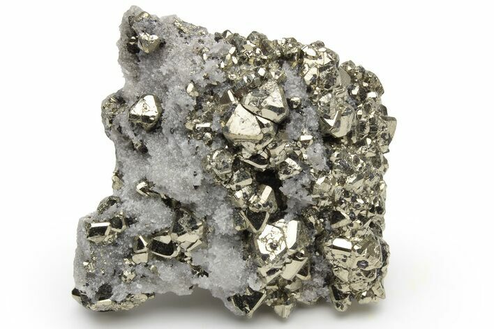 Octahedral Pyrite Crystal Cluster - Peru #231529